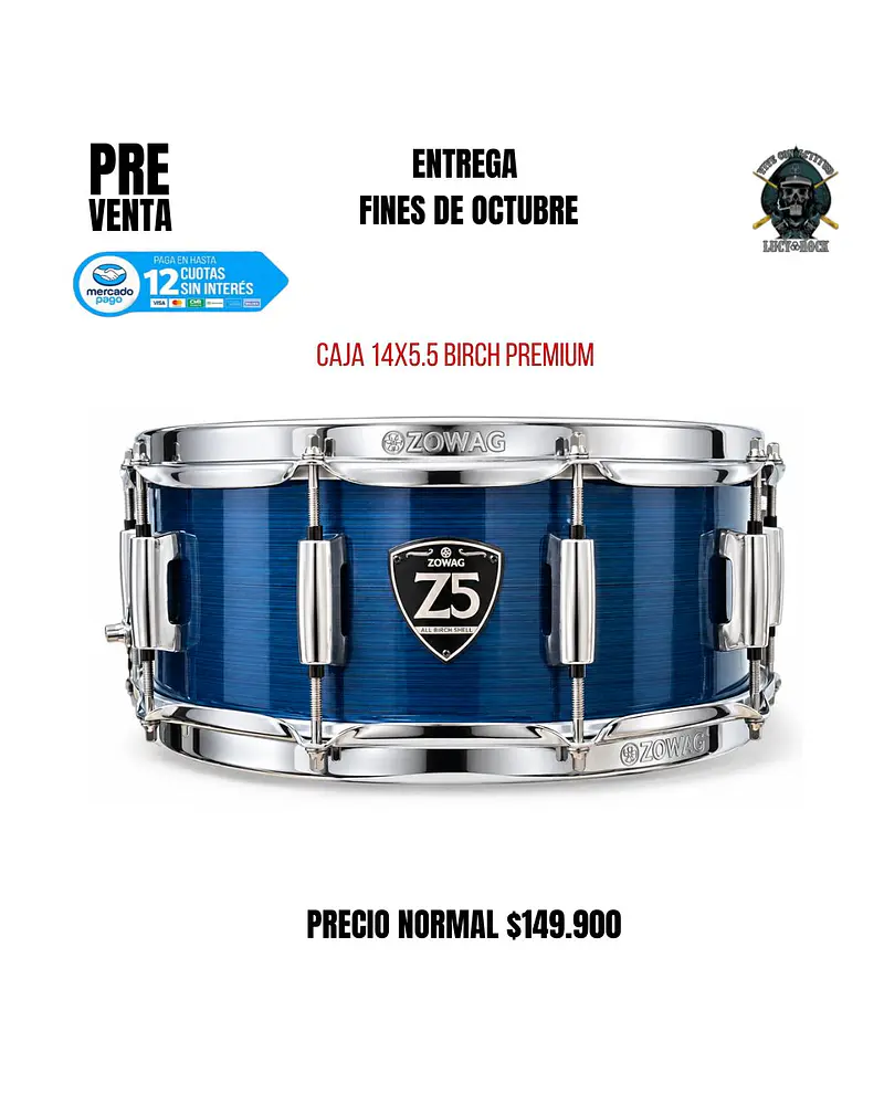 PREVENTA CAJA Z5 14X5.5 10 AFINADORES BIRCH PREMIUM BLUE WARE