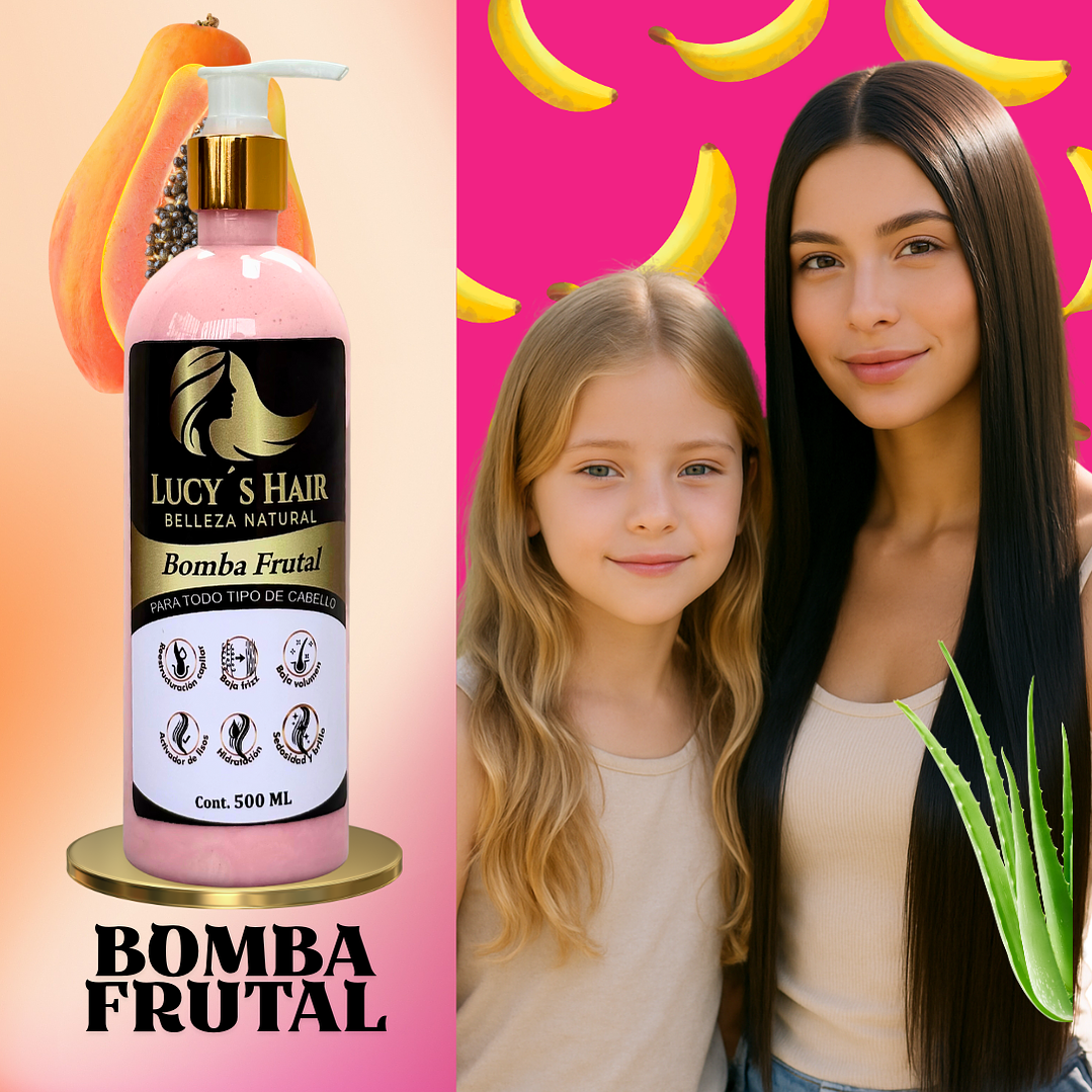 Bomba Frutal hidratante baja frizz x 500 ML 2