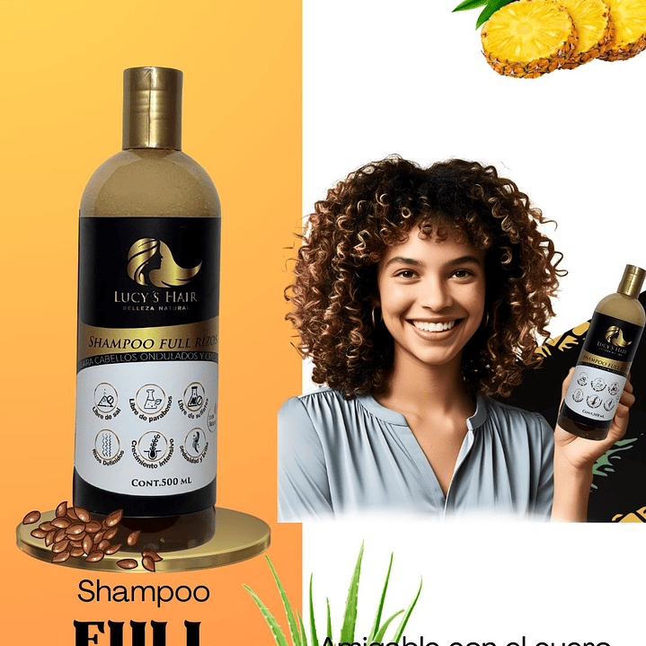 Shampoo Full Rizos Hidratante x 500 ML 2