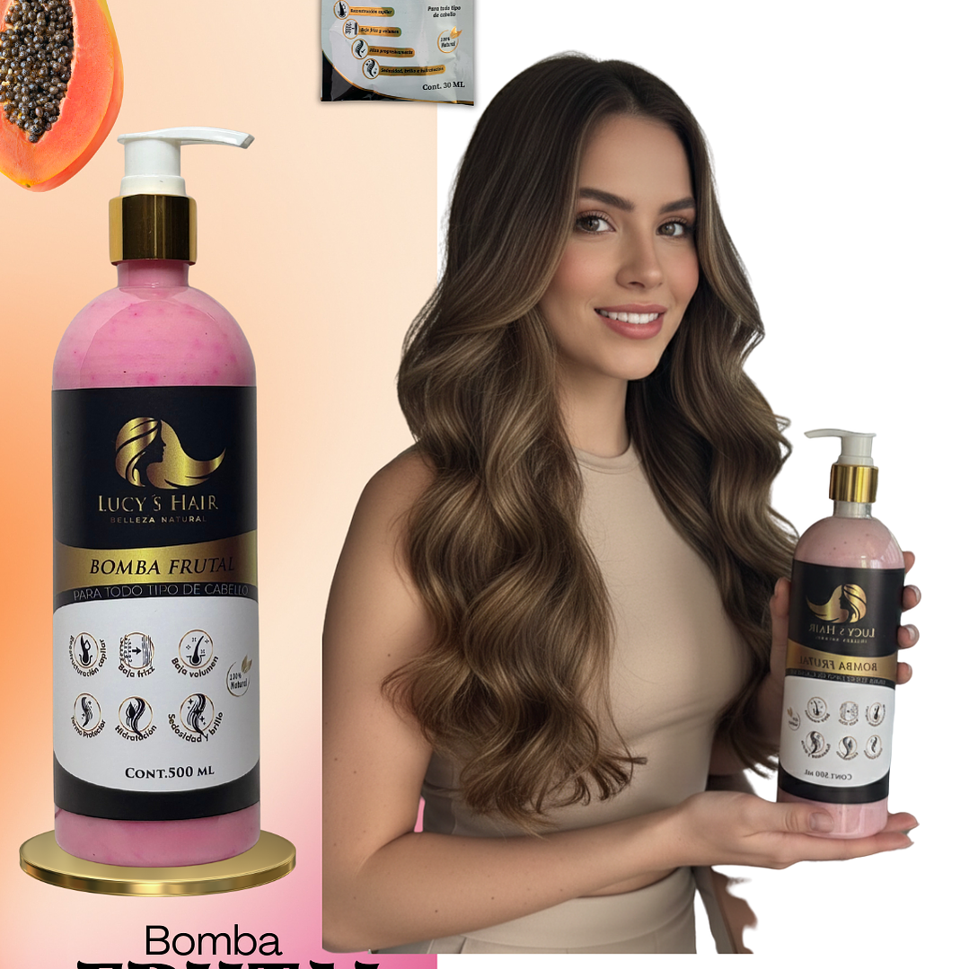 Bomba Frutal hidratante baja frizz x 500 ML 3