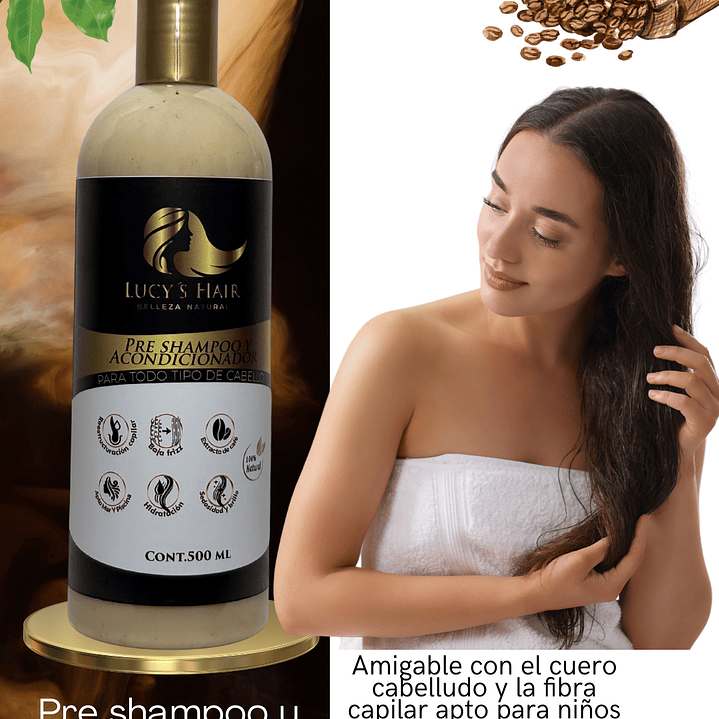 Pre shampoo y Acondicionador de Café x 500 ML 3