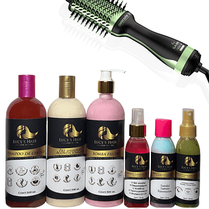 RUTINA  CAPILAR COMPLETA X 500 ML Cebolla Morada ANTICAIDA CEPILLO SECADOR GRATIS