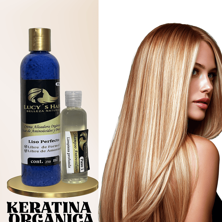 Keratina Orgánica Liso Perfecto x 250 ML Cabellos decolorados 2