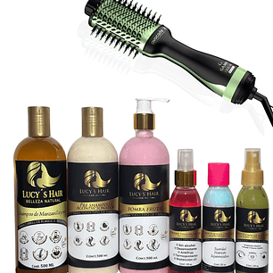 COMBO COMPLETO CABELLOS CLAROS  CRECIMIENTO INTENSIVO X 500 ML GRATIS CEPILLO SECADOR