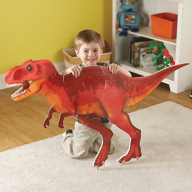 DINO PUZZLE GIGANTE PARA PISO, DISEÑO T-REX 20PZ