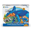 DINO PUZZLE GIGANTE PARA PISO, DISEÑO TRICERATOPS 20PZ