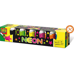 PINTURA NEÓN, 45ML, 6 COLORES