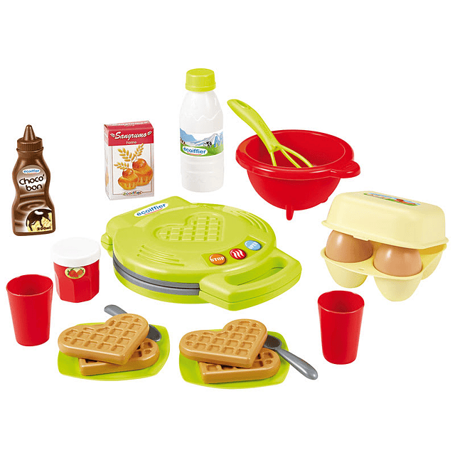 100% CHEF - PLANCHA DE WAFFLES CON ACCESORIOS 22PZ