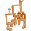 SET 36 ECOBLOQUES DE MADERA SIN CORTEZA MAGIC WOOD