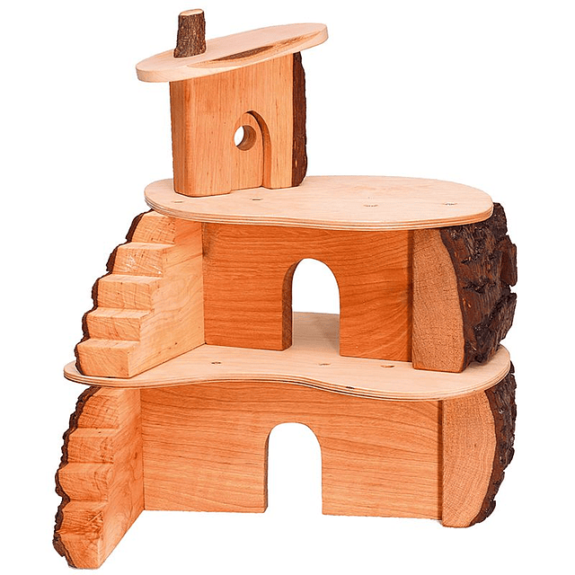 CASITA DEL ÁRBOL PEQUEÑA DE MADERA CON CORTEZA MAGIC WOOD