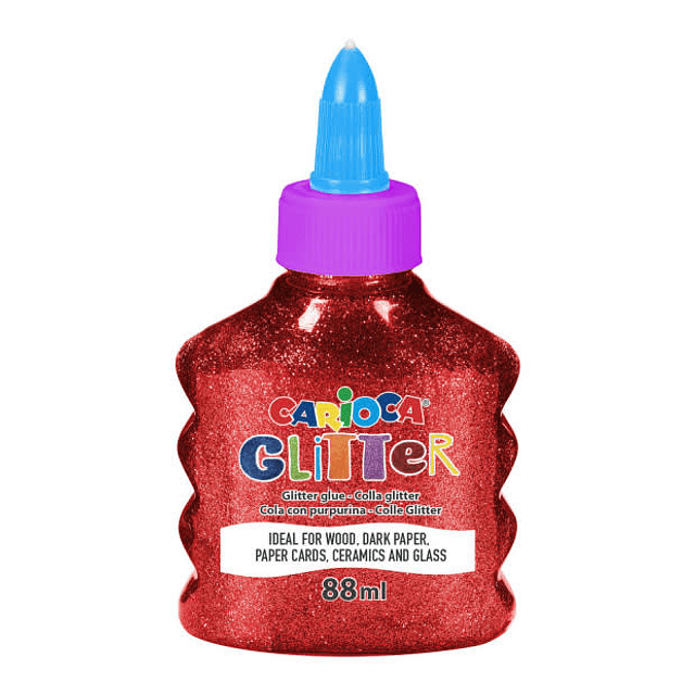 COLA GLITTER SPARK 88ML ROJO