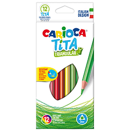 LÁPICES TITA TRIANGULAR 12 COLORES