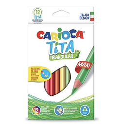 LÁPICES TITA TRIANGULAR MAXI 12 COLORES