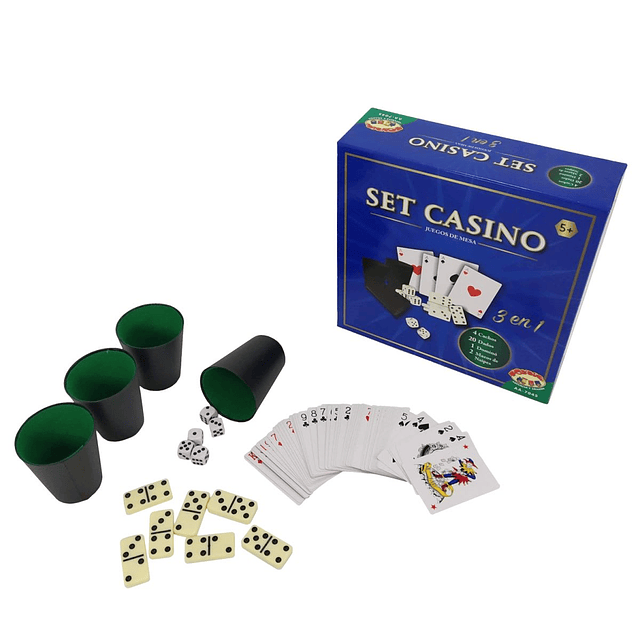 Set casino, juegos de mesa 3 en 1