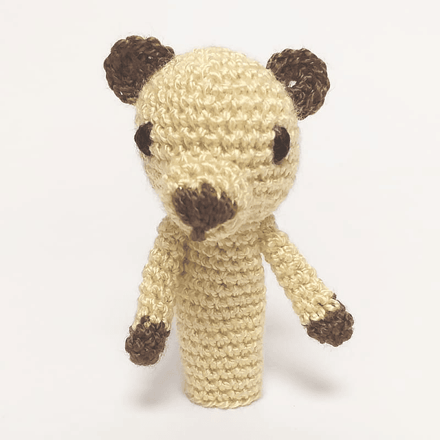 Títere dedo oso amigurumi