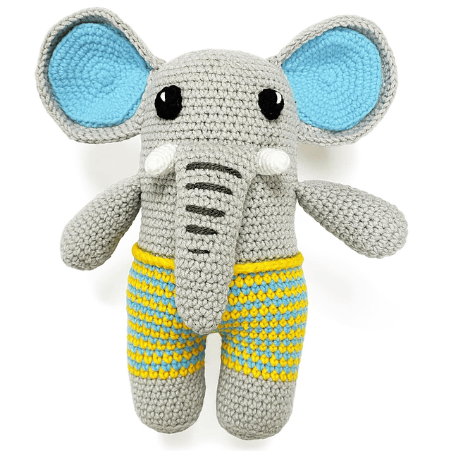 Muñeco animal amigurumi Elefante