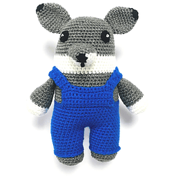 Muñeco animal amigurumi Lobo