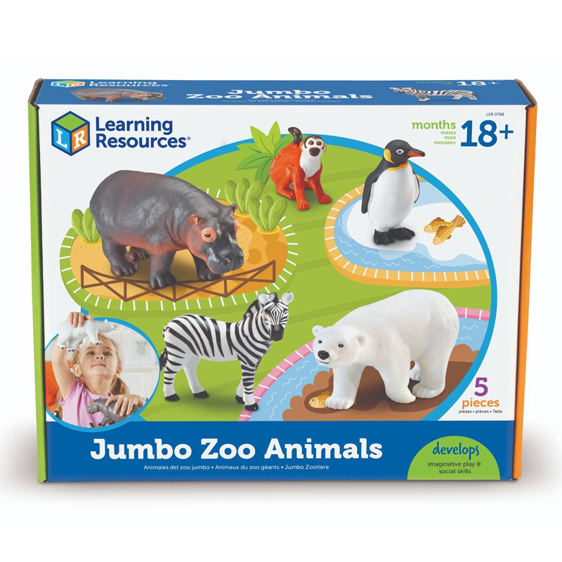 Animales del zoo jumbo 5pz