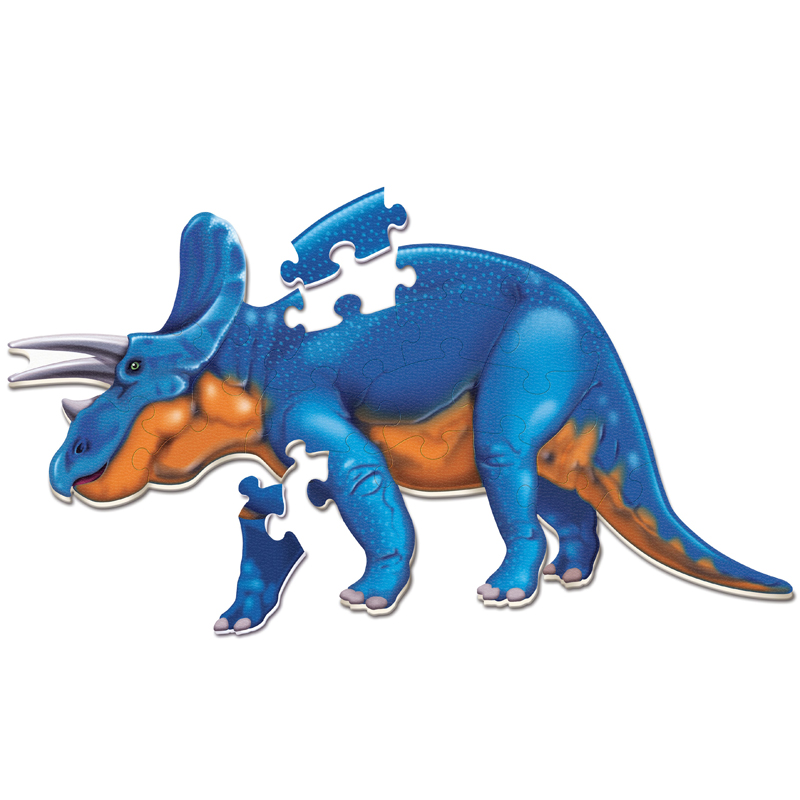 Dino puzle gigante para piso, diseño Triceratops 20pz