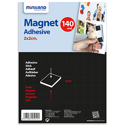 Cuadrados magnéticos 2x2cm 140un