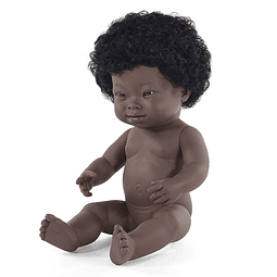 Bebé síndrome Down niña africana 38cm