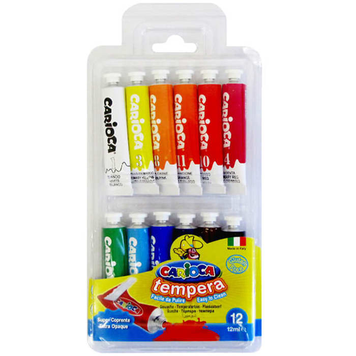 TÉMPERA 12 COLORES, 12ML C/U