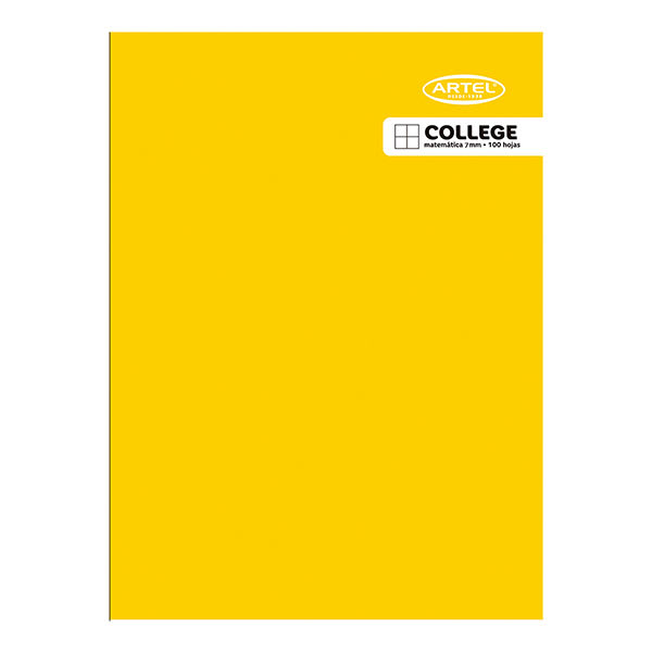 ARTEL CUADERNO COLLEGE MATEMÁTICAS 7MM 100HJS - COLORES SURTIDOS