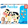 Baby puzles granja, 5 puzles de 2 a 4 piezas