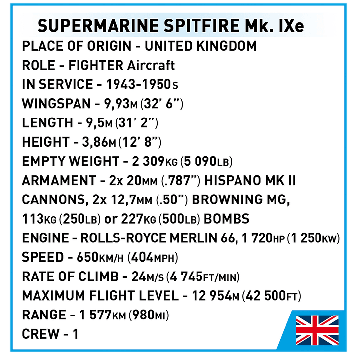 Cobi Supermarine Spitfire Mk. IXe 11