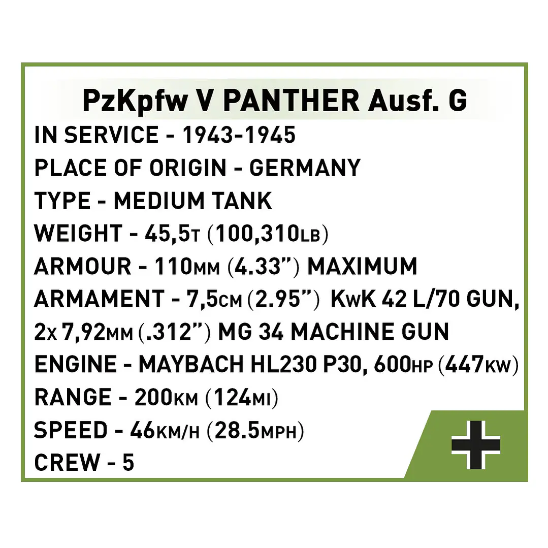 Cobi PzKpfw V Panther Ausf. G escala 1:48  7