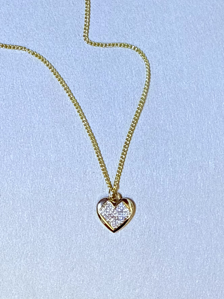 Cadena con colgante corazón  2