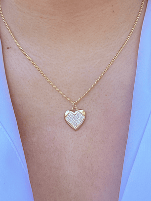 Cadena con colgante corazón 