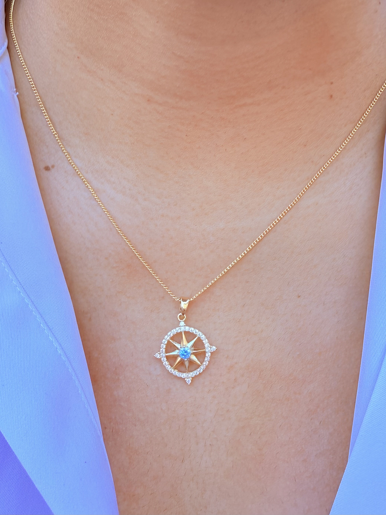 Cadena colgante brújula  1