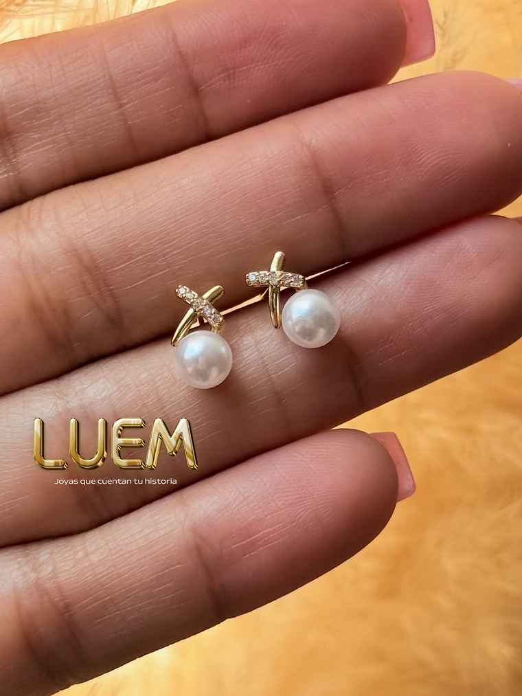 Topo mini con perla y circones  1