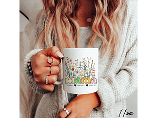 Personalized Floral Mama Mug 