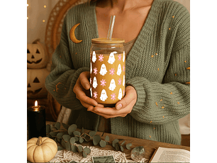 Charming Floral Sipper Glass, 16oz - Ideal for Parties, Picnics, Summer Gatherings, Gifts