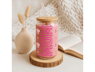 Chic Floral Sipper Glass, Perfect for Mom, Gifts for Her, Eco-Friendly Drinkware, Mother's Day Present, Home Decor