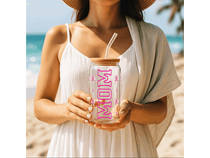 Chic Floral Sipper Glass, Perfect for Mom, Gifts for Her, Eco-Friendly Drinkware, Mother's Day Present, Home Decor