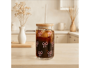 Charming Bow Sipper Glass, 16oz – Perfect for Celebrations, Party Favors, Eco-friendly Gifts, Bridal Showers, Decorative Drinkware