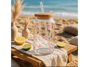 Charming Bow Sipper Glass, 16oz – Perfect for Celebrations, Party Favors, Eco-friendly Gifts, Bridal Showers, Decorative Drinkware