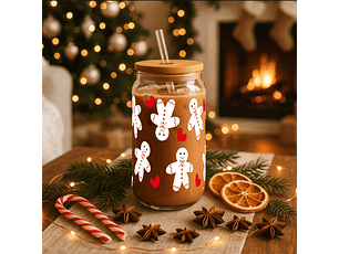 Gingerbread Love Sipper Glass