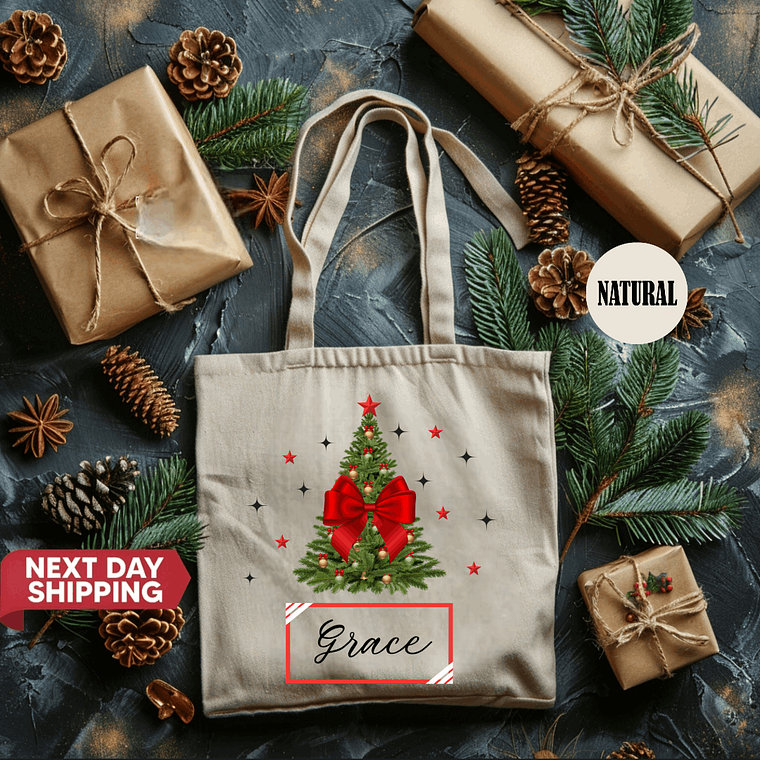 Custom Holiday Tote Bag 2