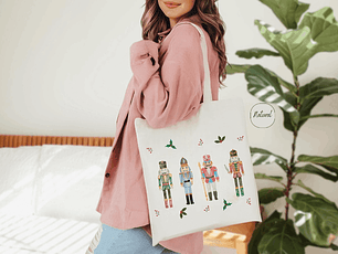 Nutcracker Art Cotton Canvas Tote Bag