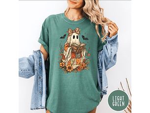 Halloween Ghost Reading T-Shirt