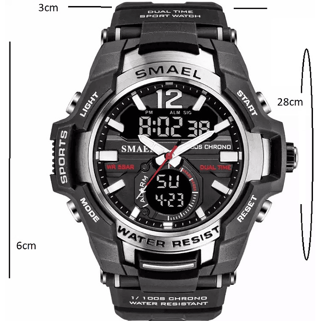 Reloj Sport Digital Analogo Smael Dual 