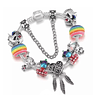 Pulsera con cuencas y charms 