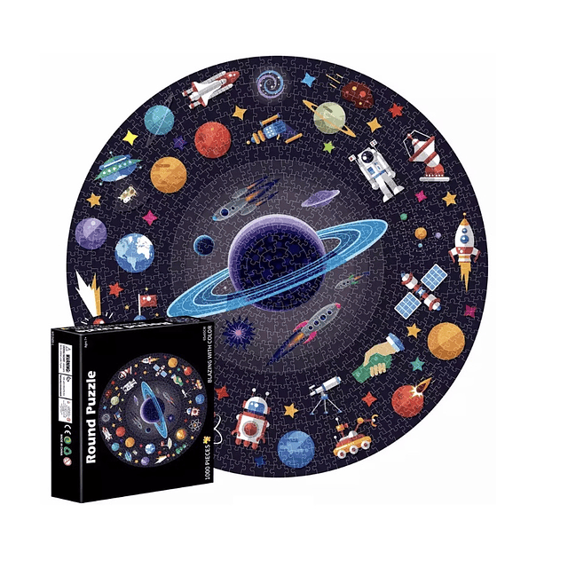 Rompecabezas 1000 piezas Sistema Solar circular 