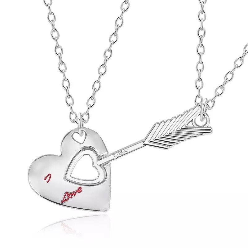 Collar Cadena y Corazon de Plata