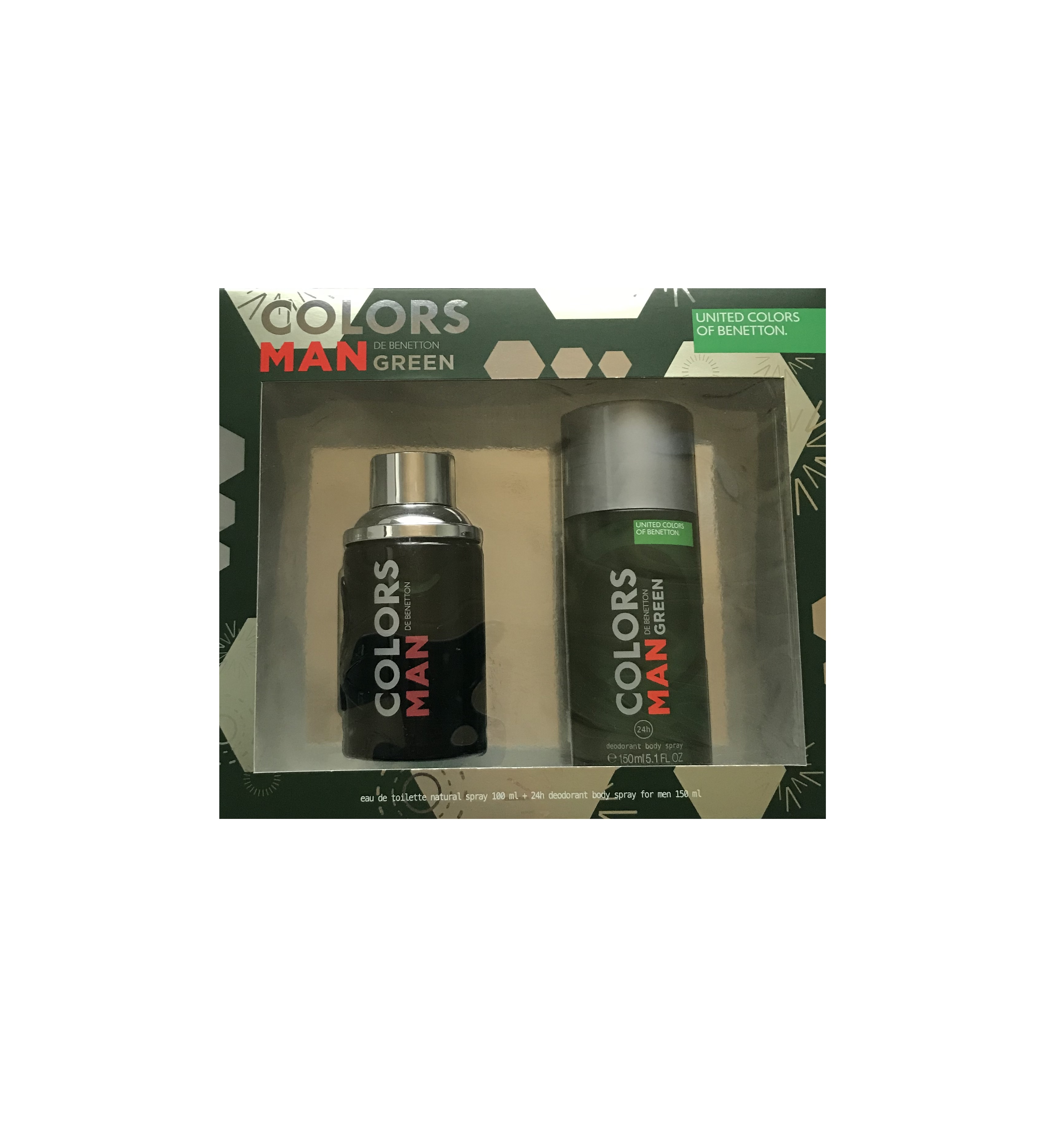 Benetton Colors Green Set Edt 100ml Deo 150ml Hombre