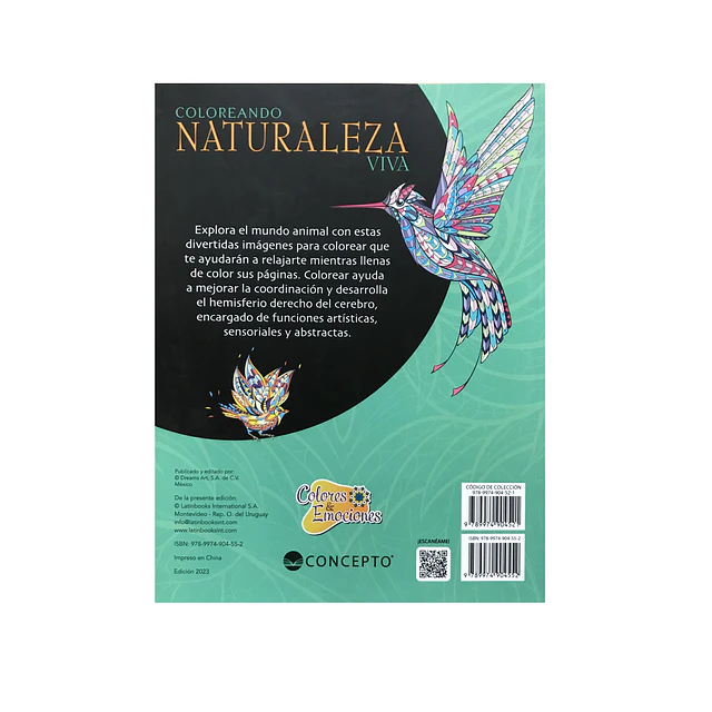 Libro Coloreando Naturaleza Viva